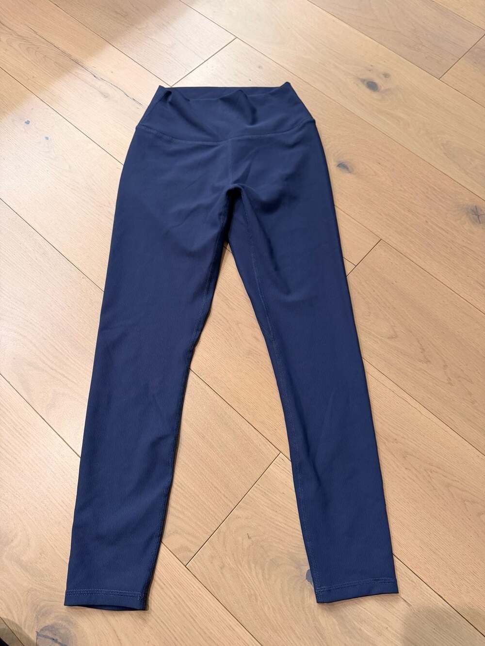WILO The Label Wellness Ribbed Tight Navy High-Waisted Leggings